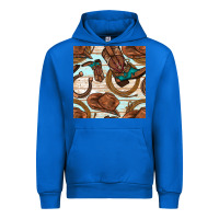 Cobalt cowboy western seamless pattern Urban Hoodie - BundleAndBundleShop