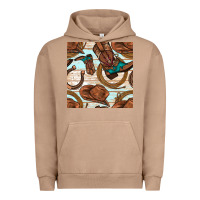 Pigment Burro cowboy western seamless pattern Urban Hoodie - BundleAndBundleShop