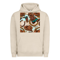 Pigment French Oak cowboy western seamless pattern Urban Hoodie - BundleAndBundleShop