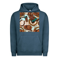 Pigment Midnight Navy cowboy western seamless pattern Urban Hoodie - BundleAndBundleShop