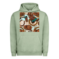Pigment Oil Green cowboy western seamless pattern Urban Hoodie - BundleAndBundleShop