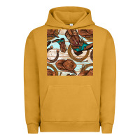 Pigment Peanut Butter cowboy western seamless pattern Urban Hoodie - BundleAndBundleShop