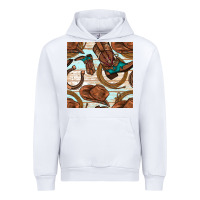 White cowboy western seamless pattern Urban Hoodie - BundleAndBundleShop