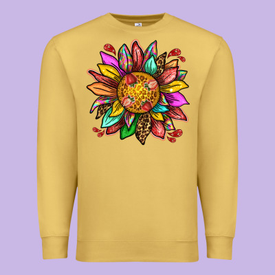 Strawberry Sunflower Premium Sweatshirt Designed By Texasbilliewilder