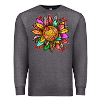 Charcoal Heather strawberry sunflower Premium Sweatshirt - texasbilliewilder
