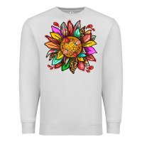 Dove Grey strawberry sunflower Premium Sweatshirt - texasbilliewilder