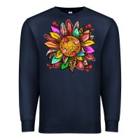 Navy strawberry sunflower Premium Sweatshirt - texasbilliewilder