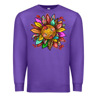 Purple strawberry sunflower Premium Sweatshirt - texasbilliewilder