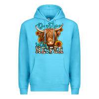 Ocean Blue don't be a salty heifer long haired cow Premium Hoodie - Jasminsmagicworld