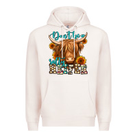 Pale Pink don't be a salty heifer long haired cow Premium Hoodie - Jasminsmagicworld