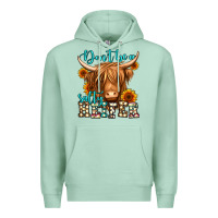 Seafoam don't be a salty heifer long haired cow Premium Hoodie - Jasminsmagicworld