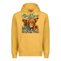 Mustard don't be a salty heifer long haired cow Premium Hoodie - Jasminsmagicworld