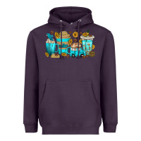 Plum truck coffee cups Heavyweight Hoodie - texasbilliewilder