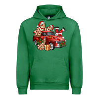 Emerald christmas tree cake with farm track and santa ado Urban Hoodie - AdoDesignShop