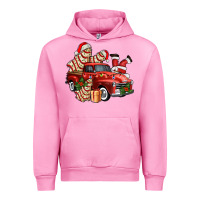 Fuchsia Pink christmas tree cake with farm track and santa ado Urban Hoodie - AdoDesignShop