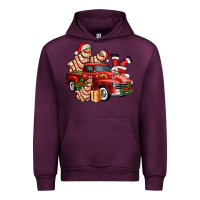 Mauve Wine christmas tree cake with farm track and santa ado Urban Hoodie - AdoDesignShop