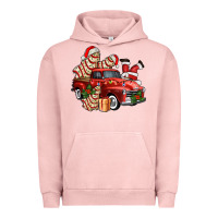 Pigment Salmon christmas tree cake with farm track and santa ado Urban Hoodie - AdoDesignShop