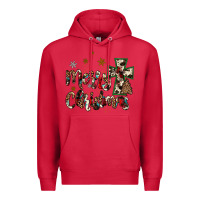 Cardinal merry christmas wood slice ornament Premium Hoodie - JahusDesignShop