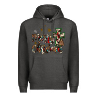 Charcoal Heather merry christmas wood slice ornament Premium Hoodie - JahusDesignShop