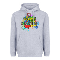 Heather Grey choose kindness Heavyweight Hoodie - Zillion Design Studio