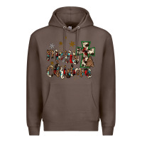 Coffee merry christmas wood slice ornament Premium Hoodie - JahusDesignShop