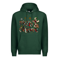 Sports Green merry christmas wood slice ornament Premium Hoodie - JahusDesignShop
