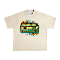 Sandshell Kansas map sunflower catus serape Urban Heavy Tee - RanaPortraitStore