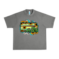 Tornado Kansas map sunflower catus serape Urban Heavy Tee - RanaPortraitStore