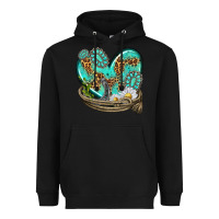 Black turquoise western heart with horseshoe Heavyweight Hoodie - texasbilliewilder