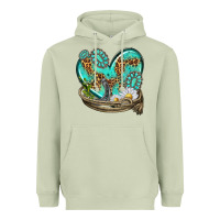 Matcha turquoise western heart with horseshoe Heavyweight Hoodie - texasbilliewilder