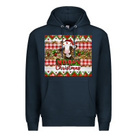 Navy Moooey christmas Premium Hoodie - Artiststas