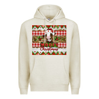 Oatmeal Heather Moooey christmas Premium Hoodie - Artiststas