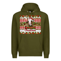 Army Green Moooey christmas Premium Hoodie - Artiststas