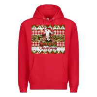 Red Moooey christmas Premium Hoodie - Artiststas
