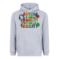 Heather Grey autism is not a disability its a different ability Heavyweight Hoodie - Zillion Design Studio