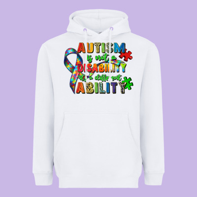 Autism Is Not A Disability Its A Different Ability Heavyweight Hoodie Designed By Zillion Design Studio