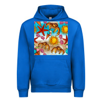 Cobalt beach seamless pattern Urban Hoodie - BundleAndBundleShop