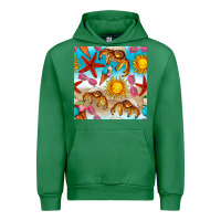 Emerald beach seamless pattern Urban Hoodie - BundleAndBundleShop