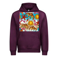 Mauve Wine beach seamless pattern Urban Hoodie - BundleAndBundleShop