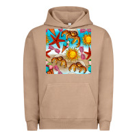 Pigment Burro beach seamless pattern Urban Hoodie - BundleAndBundleShop