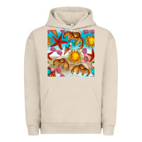 Pigment French Oak beach seamless pattern Urban Hoodie - BundleAndBundleShop