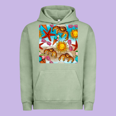 Beach Seamless Pattern Urban Hoodie Designed By Bundleandbundleshop