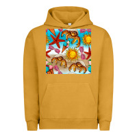 Pigment Peanut Butter beach seamless pattern Urban Hoodie - BundleAndBundleShop