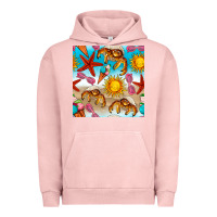 Pigment Salmon beach seamless pattern Urban Hoodie - BundleAndBundleShop