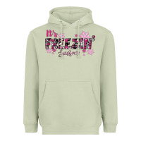Matcha It's Freezin Season Pink Christmas Heavyweight Hoodie - RanaPortraitStore