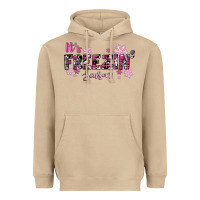 Mushroom It's Freezin Season Pink Christmas Heavyweight Hoodie - RanaPortraitStore