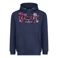 Navy It's Freezin Season Pink Christmas Heavyweight Hoodie - RanaPortraitStore