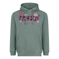 Sage It's Freezin Season Pink Christmas Heavyweight Hoodie - RanaPortraitStore