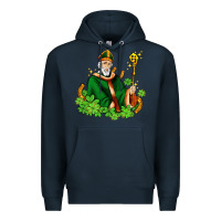 St Patricks And Horseshoes With Shamrocks Premium Hoodie | Teevron