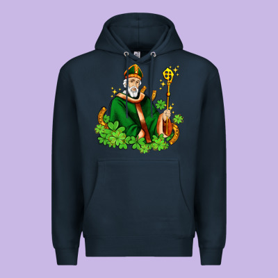 St Patricks And Horseshoes With Shamrocks Premium Hoodie Designed By Adodesignshop
